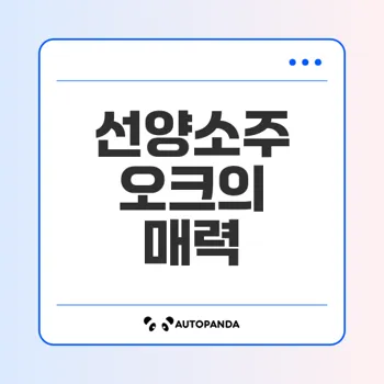 선양소주 오크, 부드러운 맛 궁금하지 않나요